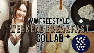 WW FREESTYLE BISCUITS AND GRAVY RECIPE | BREAKFAST COLLAB