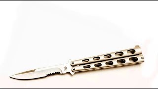 Нож бабочка Benchmade сатин - butterfly knife- балисонг для флиппинга Explorer