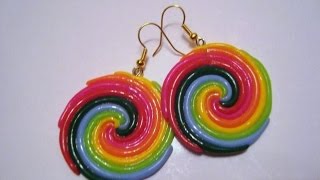 Серьги из резинок без станка Rainbow Loom/СЕРЬГИ, Радужки Rainbow Loo/Подарки Поделки с детьми