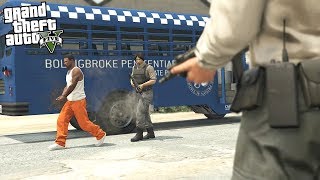 BREAKING OUT OF JAIL IN GTA 5!!! (GTA 5 REAL LIFE PC MOD)