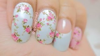 ♡Маникюр с  наклейками/Цветочный маникюр♡