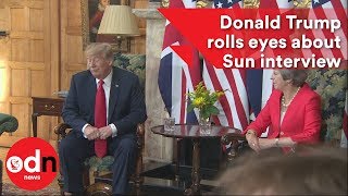 Donald Trump rolls eyes when asked about Sun interview