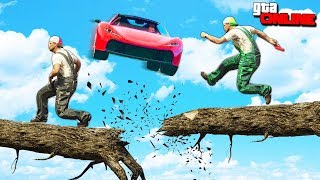 БЕГИ ПО БРЕВНУ ПОКА ОНО НЕ СЛОМАЛОСЬ! НИКТО НЕ ПРОЙДЕТ ЭТО! АДСКАЯ ТРОПА В GTA 5 ONLINE