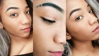How to: Fake Cut/Chopped Eyebrows Tutorial | Annesha Adams
