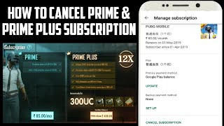 How to Cancel PRIME/PRIME PLUS Subscription in Pubg Mobile Game