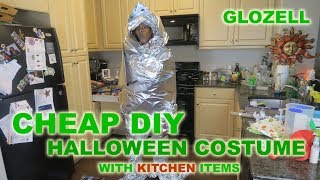 Cheap DIY Halloween Costume with Kitchen Items - GloZell