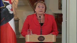 Michelle Bachelet sobre caso Caval: "No ha nublado mis responsabilidades"