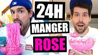 JE MANGE QUE LA NOURRITURE ROSE PENDANT 24H - HUBY