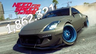 Need for Speed Payback 350Z Drifting Gameplay 1.8 Million Drift Score