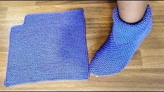 DIY//САМЫЕ ПРОСТЫЕ ТАПОЧКИ-САПОЖКИ СПИЦАМИ ЗА ВЕЧЕР