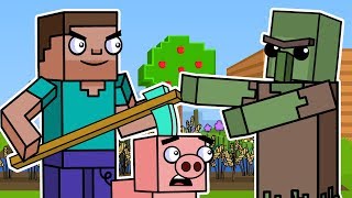 Zombie Villager & The Farm | Block Squad (Minecraft Animation)