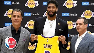 Anthony Davis introduced by the Los Angeles Lakers | NBA on ESPN
