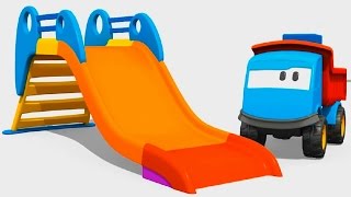 Мультфильм раскраска: Учим Цвета Грузовичок Лева и Горка