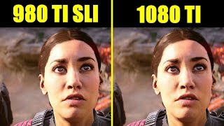 Star Wars Battlefront 2 GTX 1080 TI Vs GTX 980 TI SLI 8700K Frame Rate Comparison