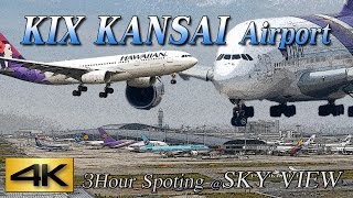 【4K】超絶3Hour!! 60Aircraft KIX-KANSAI 2015.Spotting from SKY-VIEW @Osaka JAPAN