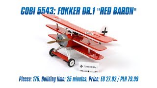 [COBI 2974] Fokker Dr.1 "Red Baron" review & speed build