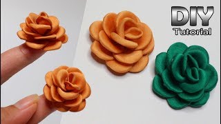 DIY - TINY ROSE Satin Velvet Fabric | Mawar dari kain satin | Bunga kain | Handmade bros