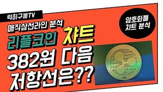 리플코인 382원 다음 저항선은 어디? / 비트코인 이더리움 암호화폐  알트코인 가상화폐 bitcoin crypto 럭히구봉 투자 챠트분석 코인 존버 xrp eth 2/15