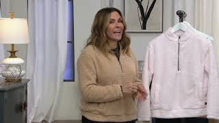 Peace Love World Teddy Fleece 1/4-Zip Pull-Over on QVC