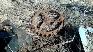 Я думал что уже всё выкопал! А тут ещё 210 кг прилипло. Коп металлолома.