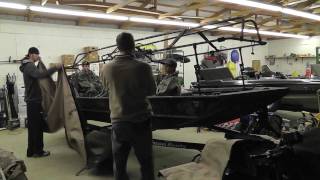 Triton duck boat with 23 hp Mud Buddy