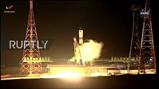 Kazakhstan: Soyuz 2.1a rocket launches from Baikonur with cargo for ISS