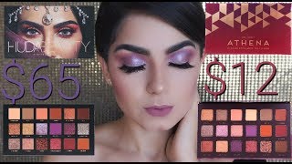 Huda Beauty Desert Dusk palette vs Athena Bad Habit