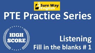 PTE Fill in the Blanks Practice Questions PTE Listening