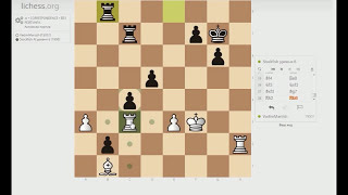 Шахматы. Личесс (Lichess) играю против  компьютера 6 уровень