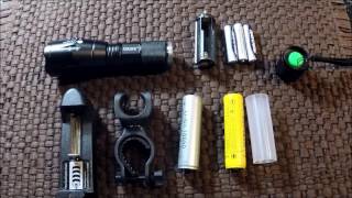 Ultrabright $15 Flashlight 3 Battery Comparison! (2) 18650 and AAA