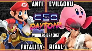 CEO 2018 Smash 4 - IMT RZR | Anti & Fatality Vs. Evilgoku & GOTE | Rival - Wii U Doubles Bracket