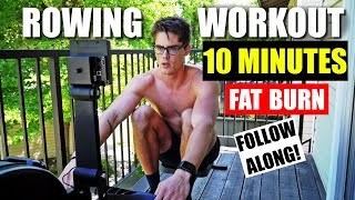QUICK & FUN 10 Minute Rowing Cardio [FOLLOW ALONG!]