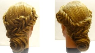 Прическа с плетением своими руками Braiding hairstyle with your hands