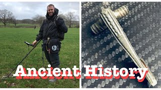 Metal detecting a roman site