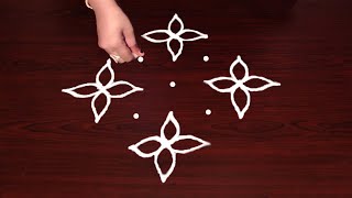 Simple Rangoli with 7X1 dots || Kolam Latest Designs || Telugu Muggulu for Sankranthi Special