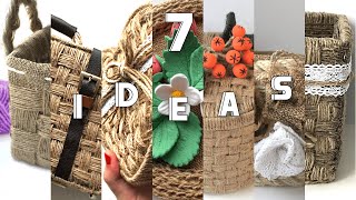 7 ideas for jute wicker baskets | DIY Jute Wicker Basket