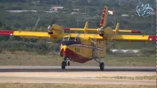 Two CAF/HRZ Canadair CL-415s - Takeoff from SPU/LDSP Split airport