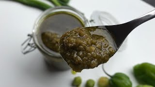 Best Green Chilli Sauce on YouTube | Green Shito|Ghana Green Pepper Sauce