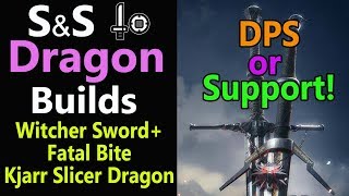 MHW:  Dragon S&S | Witcher Silver Sword | Fatal Bite | Kjarr Slicer | High DPS | Support Builds
