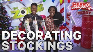 Decorating Festive Stockings
