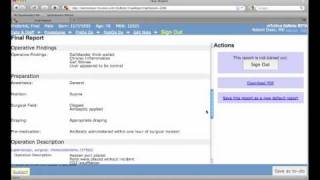 mTuitive Opnote Demo - How to Use Defaulted Reports