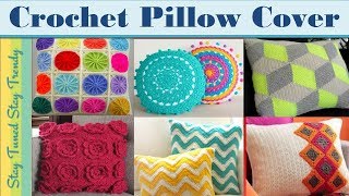 Latest Crochet Pillow Cover (Round)(Square) Design Pattern | Crochet (Takiya) Cushion Idea
