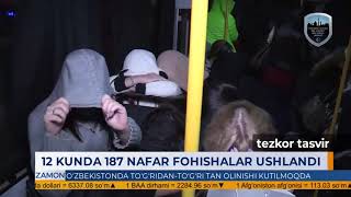 Toshkentda 187 nafar fohisha qo‘lga olindi