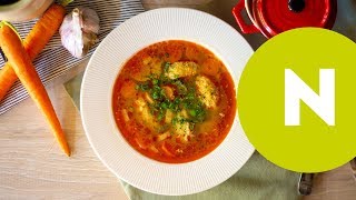 Vegyes zöldséges borsóleves, habkönnyű grízgaluskával recept | Nosalty