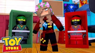 LITTLE KELLY DOLL FINDS THE MISSING LEGO NINJAGO WARRIOR | Minecraft Toystore |  Little Kelly