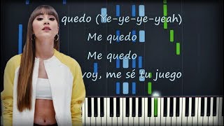 Aitana, Lola Indigo - Me Quedo | Piano Cover | Instrumental Karaoke Letra