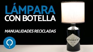 LÁMPARA CASERA con botellas - Manualidades con materiales reciclados