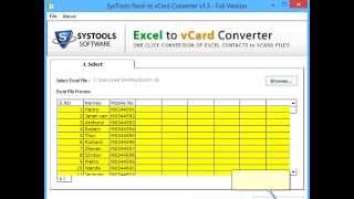 SysTools Excel to vCard Converter | How the Tool Works