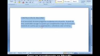 Crear cuestionario en moodle facilmente