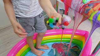 Slime Şelalesi En Büyük Slime videosu Oyuncax tv